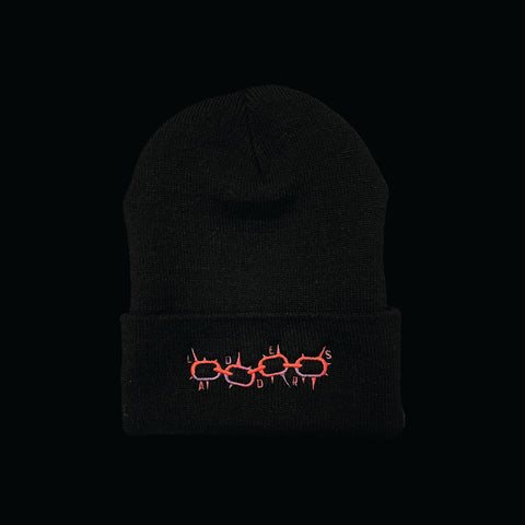 -Cosmic Spiked Ladders Embroidered Beanie ✧