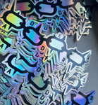 -Spiked Chain Holographic Sticker
