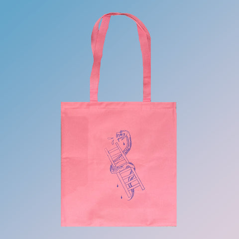 * Light Pink Snakes & Ladders Tote